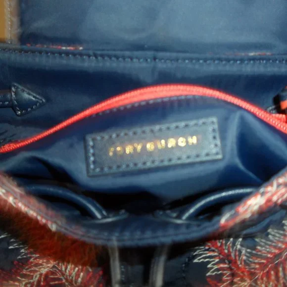 Tory Burch Flame Quilt Nylon Mini Backpack display picture 2